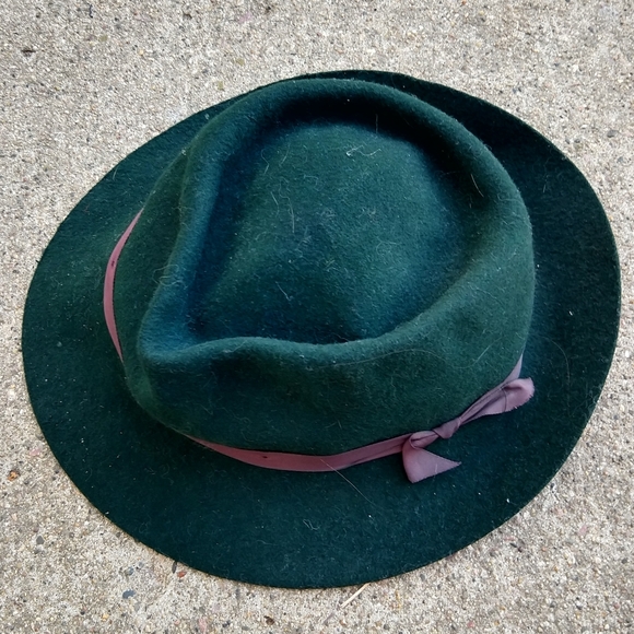 EFFANEM WOOL CRUSHER HAT 1940\'s style green main image 4